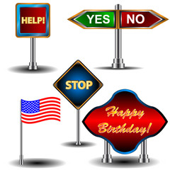 Symbol set on a metal basis