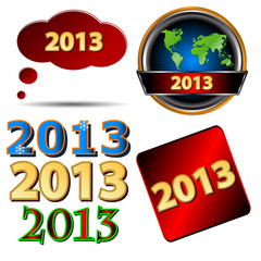 Set of New Year icons