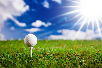 Let's play a round of golf in sunny day!