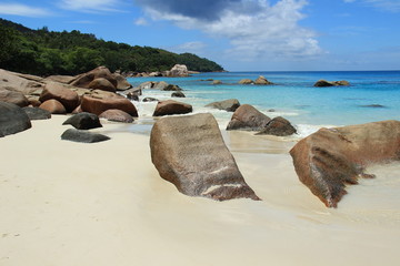 Plage paradisiaque des Seychelles