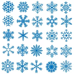 Fotobehang Snowflakes Set - 25 Illustrations © Roman Dekan