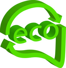 Eco recycle sign vector isolated