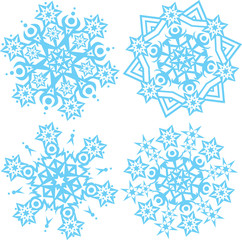 vector snowflakes illustration
