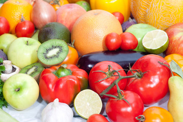 Assortment of exotic fruit