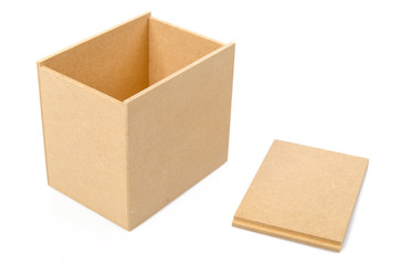 Wood Box with white background