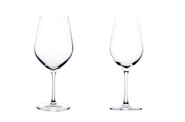 Empty glass of white wine.