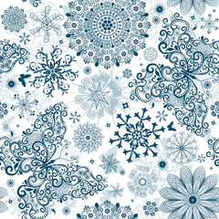 Christmas vintage seamless pattern