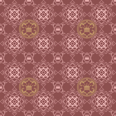 Seamless Vintage. Wallpaper Pattern. Vector for your design