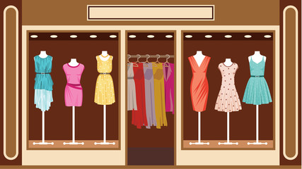 Boutique. Women's clothing shop