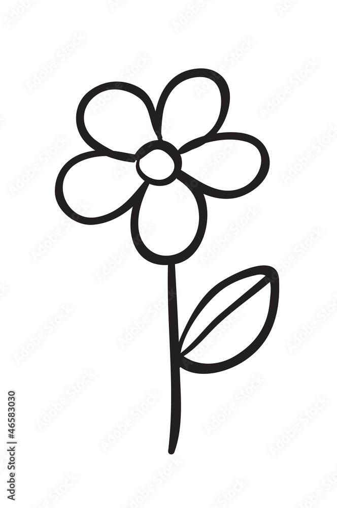 Poster flower sketch