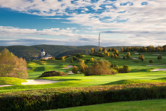The golf course in Karlstejn in Czech Republic