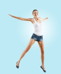 Modern style dancer posing