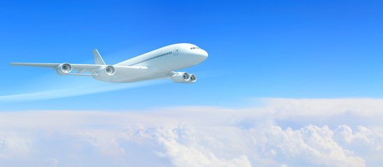 Fototapeta na wymiar Duży samolot pasażerski