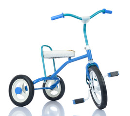 Kids bicycle on white background