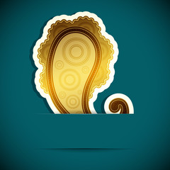 Paisley background. Design element inserted into a slot.