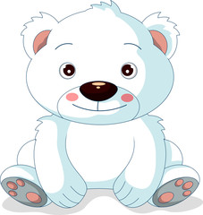 dessin animé mignon ours polaire