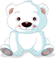 Photo sur Plexiglas Ours dessin animé mignon ours polaire