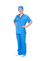 nurse in blue uniform