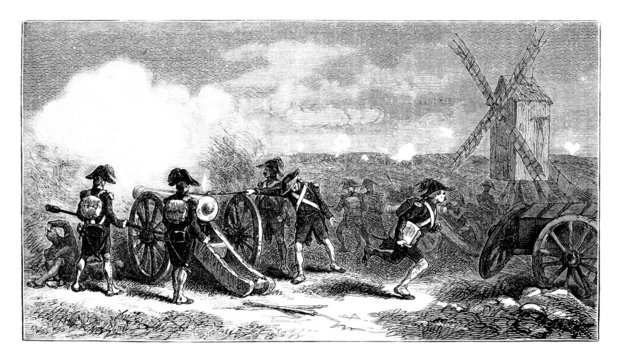 Battle - end 18th century (Valmy  : french victory)