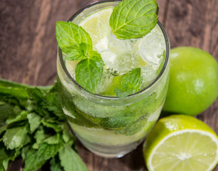 Glass with fresh made Mojito