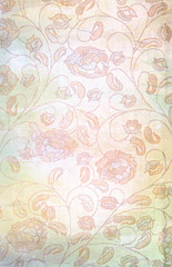 Abstract textured background: red and yellow patterns / flowers