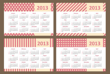 calendar 2013 set