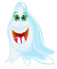 Ghost on white background