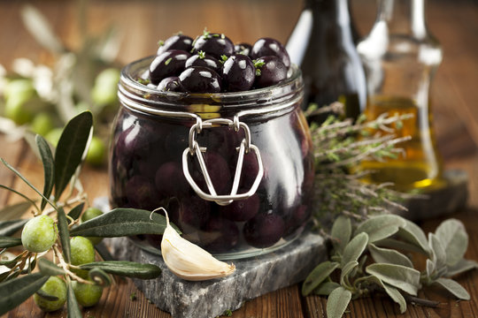 fresh pickled olives