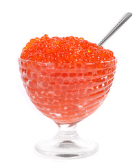 Fresh red caviar