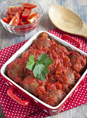 Meatballs with tomato sauce