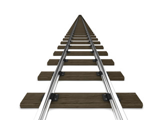 3d Railway tracks perspective