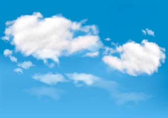 Fototapete Blauer Himmel mit Wolken. Vektor-Hintergrund. © ecco