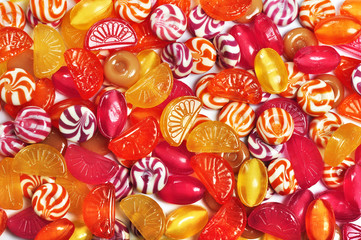 Mixed colorful fruit candy