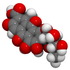 Carminic acid pigment molecule, chemical structure