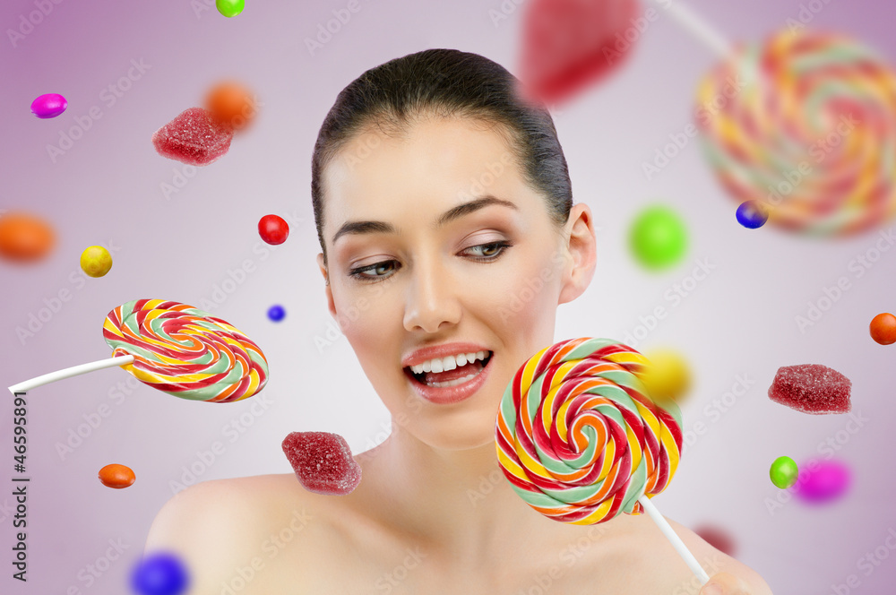 Wall mural candy bar