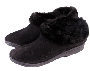 Men's Winter fur boots on white