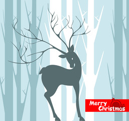 Christmas background deer
