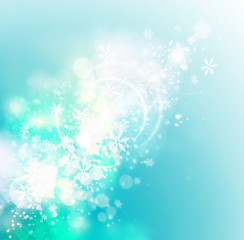 Fototapeta na wymiar Beautiful abstract snowflake Christmas background