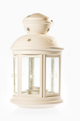 White decorative lantern in the old style.