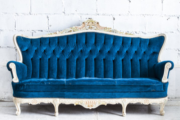 blue vintage sofa