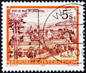 Postage stamp Austria 1990 Benedictine Abbey of St. Paul, Levant