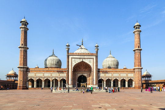 Jama Masjid Mosque, Old Delhi, India.