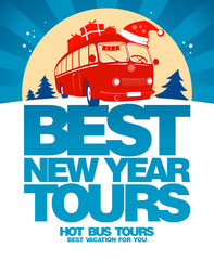Best New Year tours design template.