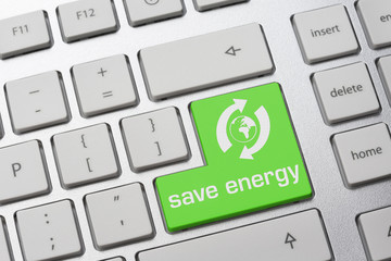 grüne Taste auf Tastatur:  SAVE ENERGY