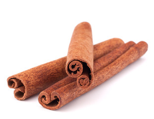 Cinnamon sticks  isolated on white background
