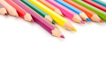 Fototapeta premium Colouring crayon pencils