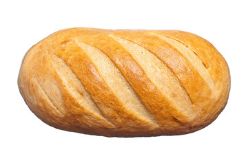 long loaf isolated on a white background