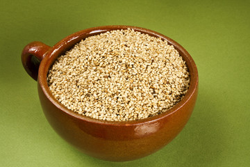 Sesame on green