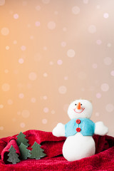 Christmas ornament: snowman toy and little trees