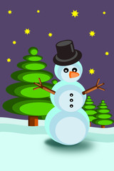 snowman vector